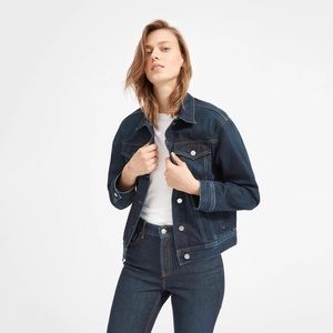 Everlane the denim jacket in dark wash XS NWOT